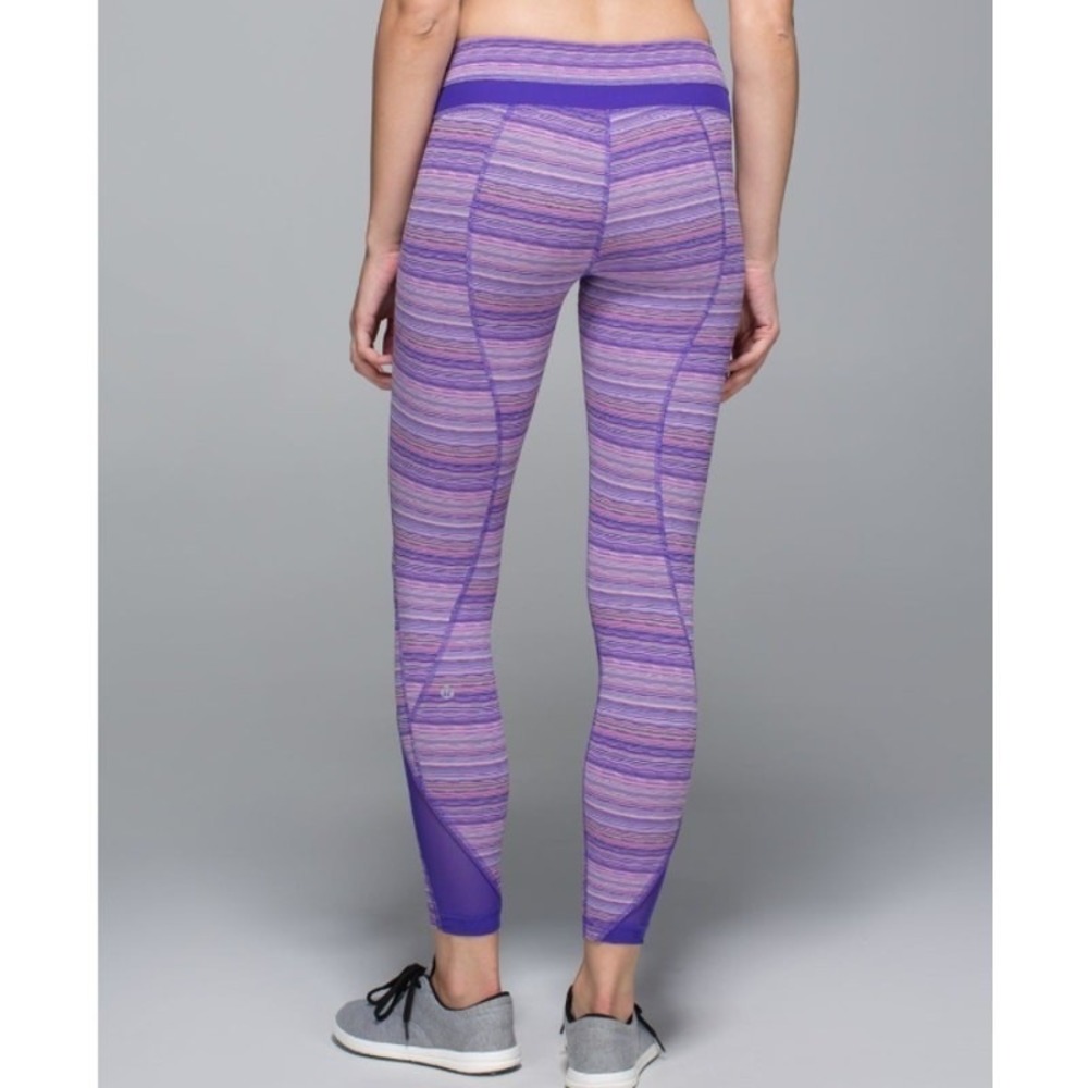 Lululemon Inspire Tight II Mesh space Dye Twist Iris‎ Flower Leggings Size 6 - Picture 6 of 10